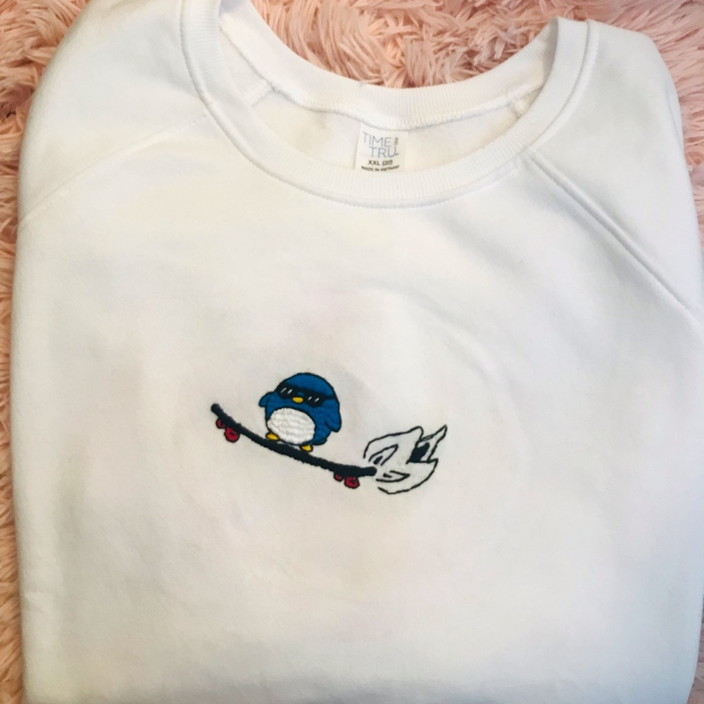 Custom embroidery designed crewneck